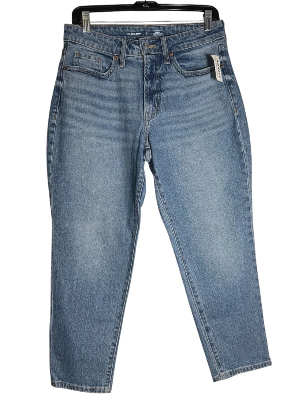 Old Navy High Rise Curvy OG Straight Jeans Secret Smooth Pockets Blue Sz 8P NWT